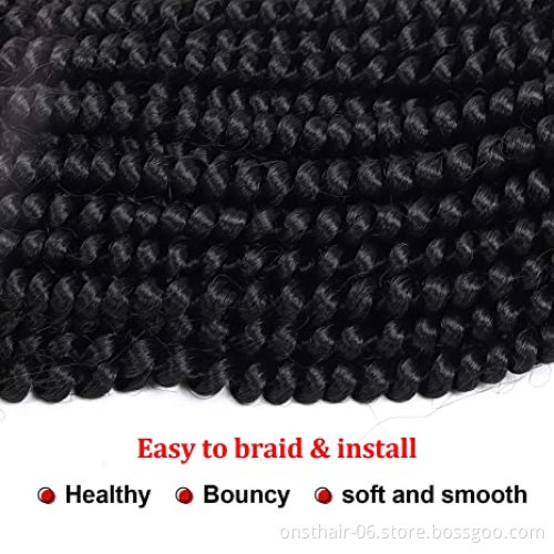 8inch Linda Purple spring twist hair 65g natural ombre pre twisted Crochet Braiding pre looped passion twist hair box braids